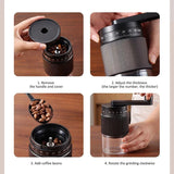 Manual Coffee Grinder with 35 External Gears - Adjustable Ceramic Grinding Core, Ideal for Espresso Beans & Home Coffee Making