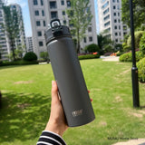 Tyeso 600/750ML Stainless Steel Thermos Bottle with Straw, Thermal Cup, Sports Water Bottle, Keeps Cold & Heat, Car Mug