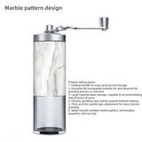 Vintage Portable Manual Coffee Grinder with Wood Grain Stainless Steel Crank Retro Handheld Coffee Bean Grinder for Home Travel