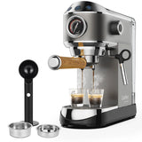 BioloMix 20 Bar Semi Automatic Powder Coffee Machine,with Milk Steam Frother Wand, for Espresso, Cappuccino, Latte and Mocha