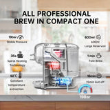 HiBREW Multiple Capsule Coffee Machine, Hot/Cold Dolce Gusto Milk Nespresso Capsule ESE Pod Ground Coffee Cafeteria 20Bar 5 in 1