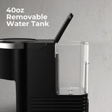 Single Serve Coffee Maker K Cup 2 in 1 Coffee Machine with Ground Coffee & Pods Coffee, 6 to 14 Oz Brew Sizes,Mini One Cup Drip