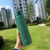 Tyeso 600/750ML Stainless Steel Thermos Bottle with Straw, Thermal Cup, Sports Water Bottle, Keeps Cold & Heat, Car Mug
