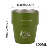 Stainless Steel Tumbler Double-layer Insulated Coffee Mug 300ml Stainless Steel Vacuum Insulated Coffee Travel Mug Insulated