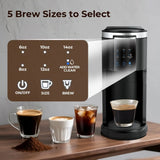 Single Serve Coffee Maker K Cup 2 in 1 Coffee Machine with Ground Coffee & Pods Coffee, 6 to 14 Oz Brew Sizes,Mini One Cup Drip