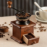 Retro Manual Coffee Grinder - Heavy-Duty Iron Construction with Adjustable Grind Settings