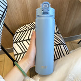 Tyeso 600/750ML Stainless Steel Thermos Bottle with Straw, Thermal Cup, Sports Water Bottle, Keeps Cold & Heat, Car Mug