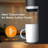 Small Single Serve Coffee Maker for K Cup and Grounds, Fast Brew One Cup Coffee Machine with 12 Oz Reservoir, Compact Size for H