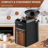 Automatic Burr Mill Coffee Grinder Electric Coffee Bean Grinding With 28 Adjustable Gears for Espresso French Press Drip Coffee