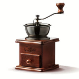 Retro Manual Coffee Grinder - Heavy-Duty Iron Construction with Adjustable Grind Settings