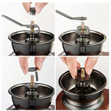 Retro Manual Coffee Grinder - Heavy-Duty Iron Construction with Adjustable Grind Settings