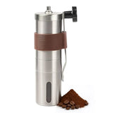 Manual Coffee Grinder with Ceramic Burr Mill for Espresso and French Press Brewing 2Cup Capacity 1.2oz Adjustable Grind Setting