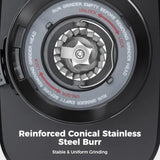 Burr Coffee Grinder Electric Coffee Grinder with 51 Grind Settings Precision Timer Stainless Steel Espresso Grinder with Anti-S