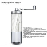 Vintage Portable Manual Coffee Grinder with Wood Grain Stainless Steel Crank Retro Handheld Coffee Bean Grinder for Home Travel