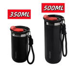 350/500ML Stainless Steel Coffee Mug Insulated Water Cup Portable Double Wall Vacuum Flask Leak-Proof with Lid Travel Coffee Cup