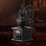 Retro Manual Coffee Grinder - Heavy-Duty Iron Construction with Adjustable Grind Settings