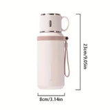 600ml Stainless Steel Coffee Cup Travel Thermal Mug Leak-Proof Thermos Bottle Tea Coffee Mug Office Business Style Thermos