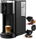 Single Serve Coffee Maker K Cup 2 in 1 Coffee Machine with Ground Coffee & Pods Coffee, 6 to 14 Oz Brew Sizes,Mini One Cup Drip