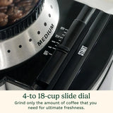 Coffee Grinder, Electric One-Touch Automatic Burr Coffee Grinder with 18-Position Grind Selector, Cup Size Selector fo