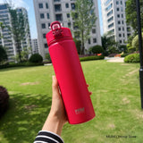 Tyeso 600/750ML Stainless Steel Thermos Bottle with Straw, Thermal Cup, Sports Water Bottle, Keeps Cold & Heat, Car Mug